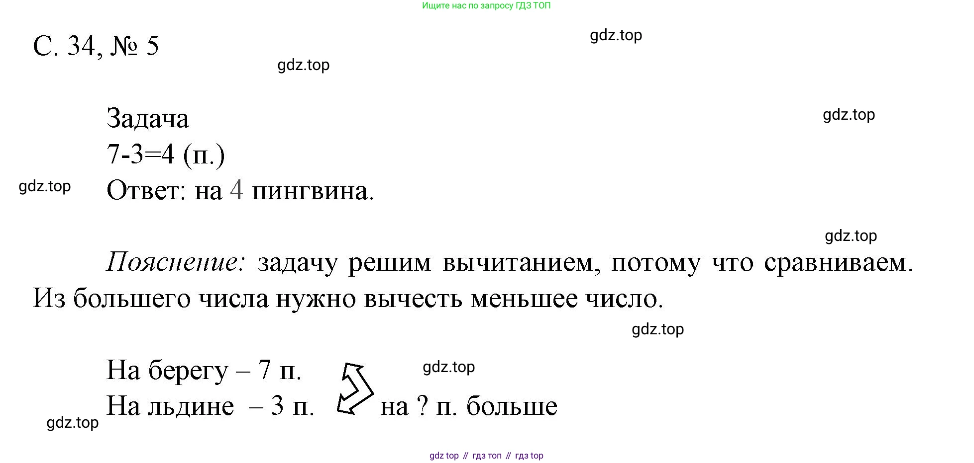 Математика, 1 класс Тетрадь учебных достижений, автор: Волкова Светлана Ивановна, издательство Просвещение, Москва, 2023, белого цвета, страница 34, номер 5, Решение
