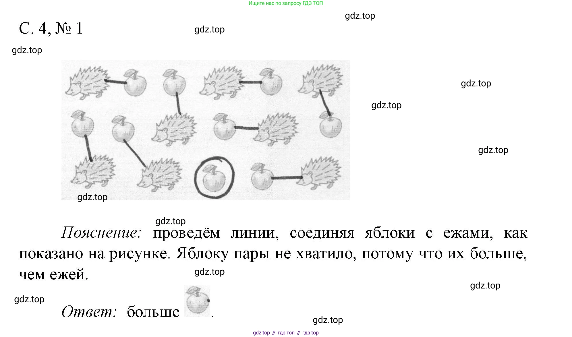 Математика, 1 класс Проверочные работы, автор: Волкова Светлана Ивановна, издательство Просвещение, Москва, 2023, белого цвета, страница 4, номер 1, Решение