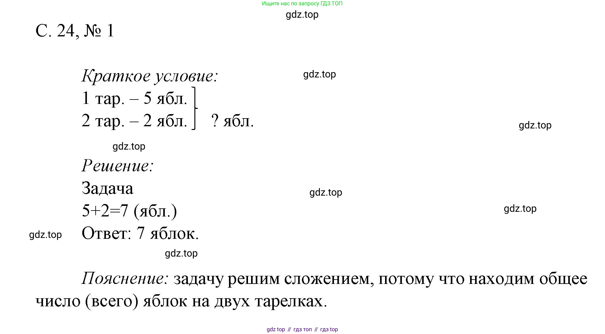 Математика, 1 класс Проверочные работы, автор: Волкова Светлана Ивановна, издательство Просвещение, Москва, 2023, белого цвета, страница 24, номер 1, Решение