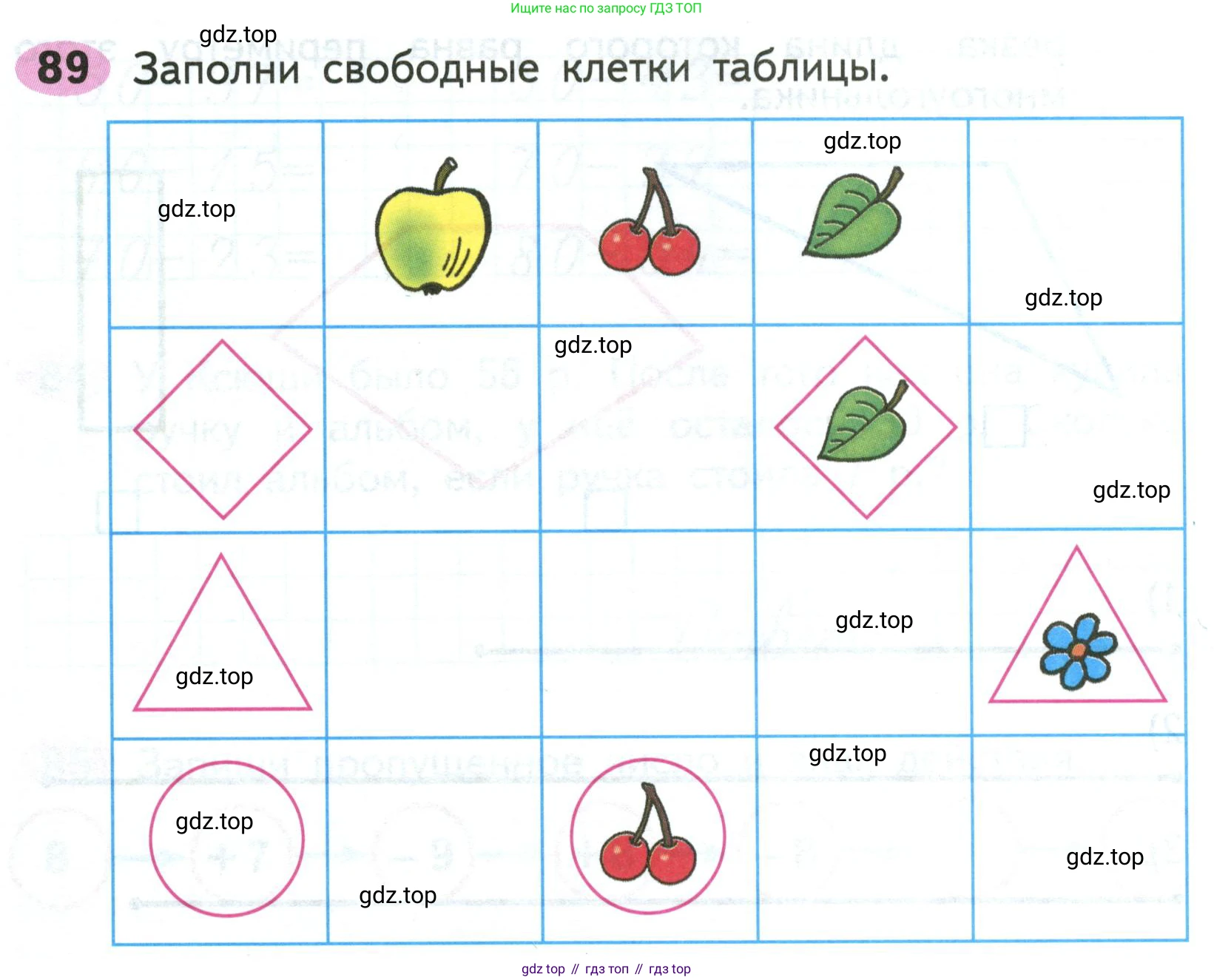 ГДЗ Математика, 2 класс рабочая тетрадь, авторы: Моро Мария Игнатьевна, Волкова К В, издательство Просвещение, Москва, 2023, белого цвета, Часть 1, страница 58, номер 89, Условие