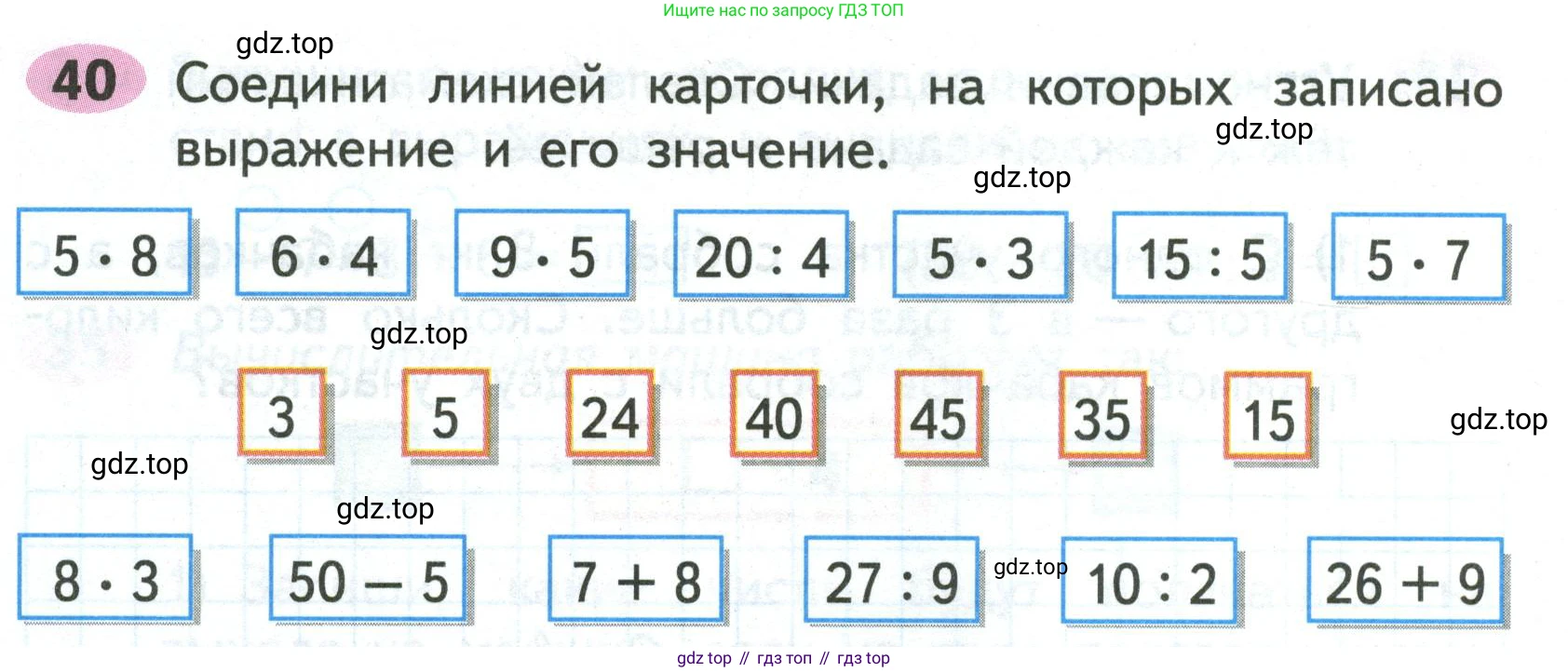 ГДЗ Математика, 2 класс рабочая тетрадь, авторы: Моро Мария Игнатьевна, Волкова К В, издательство Просвещение, Москва, 2023, белого цвета, Часть 2, страница 64, номер 40, Условие