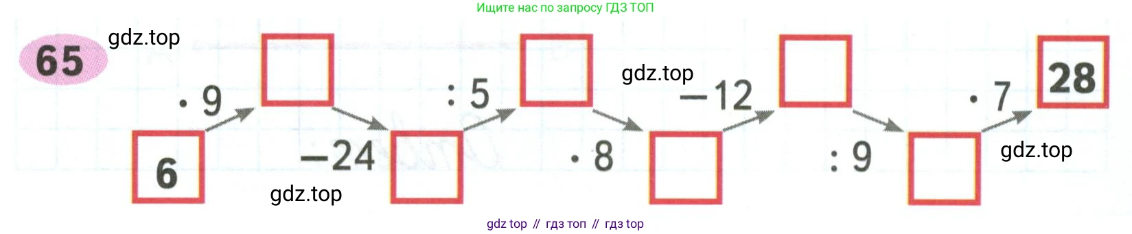 ГДЗ Математика, 2 класс рабочая тетрадь, авторы: Моро Мария Игнатьевна, Волкова К В, издательство Просвещение, Москва, 2023, белого цвета, Часть 2, страница 71, номер 65, Условие