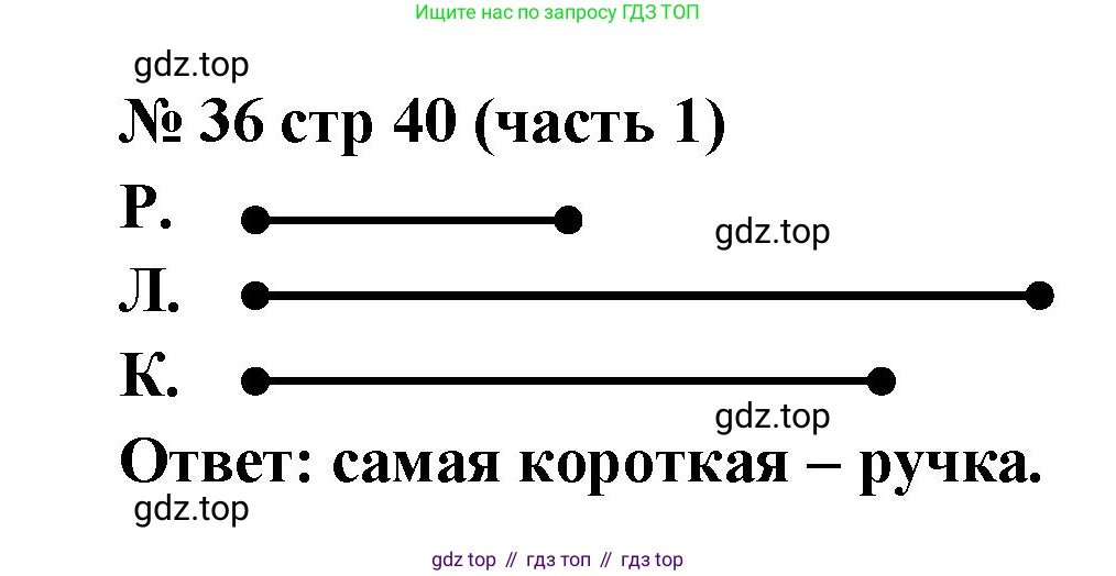 ГДЗ Математика, 2 класс рабочая тетрадь, авторы: Моро Мария Игнатьевна, Волкова К В, издательство Просвещение, Москва, 2023, белого цвета, Часть 1, страница 40, номер 36, Решение