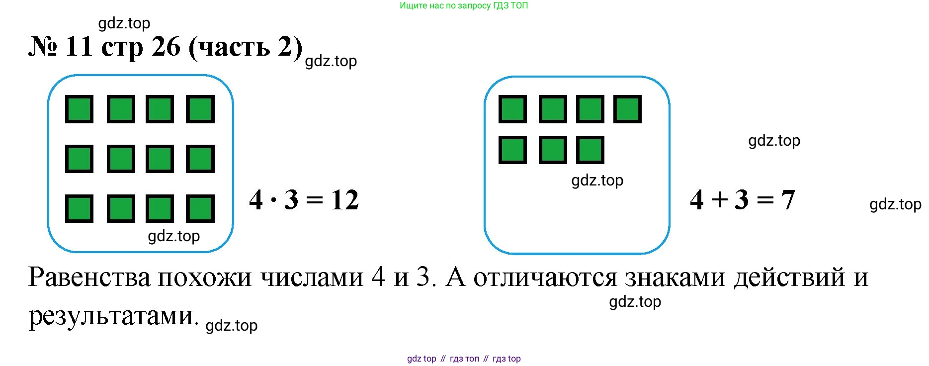 ГДЗ Математика, 2 класс рабочая тетрадь, авторы: Моро Мария Игнатьевна, Волкова К В, издательство Просвещение, Москва, 2023, белого цвета, Часть 2, страница 26, номер 11, Решение