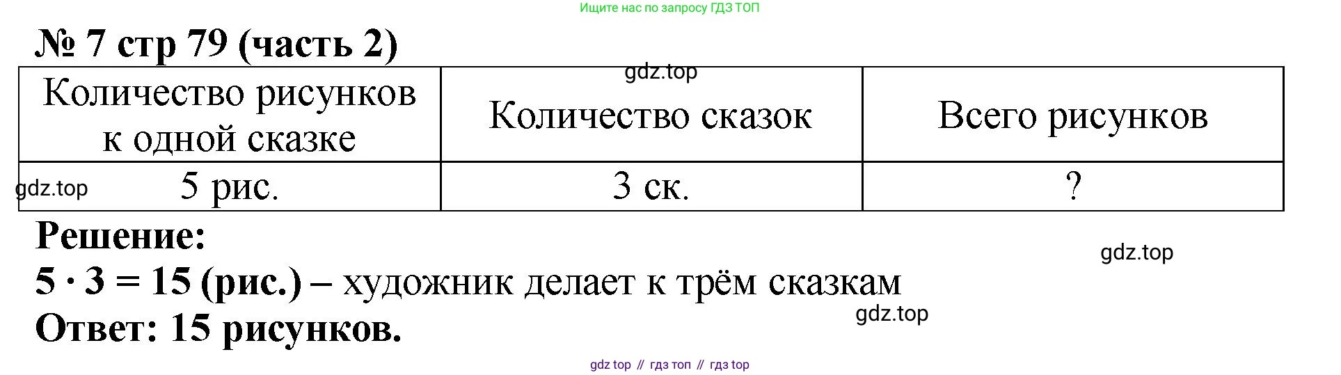 ГДЗ Математика, 2 класс рабочая тетрадь, авторы: Моро Мария Игнатьевна, Волкова К В, издательство Просвещение, Москва, 2023, белого цвета, Часть 2, страница 79, номер 7, Решение