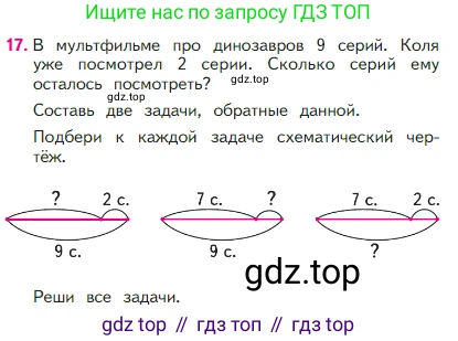 Математика, 2 класс Учебник, авторы: Моро Мария Игнатьевна, Бантова Мария Александровна, Бельтюкова Галина Васильевна, Волкова Светлана Ивановна, Степанова Светлана Вячеславовна, издательство Просвещение, Москва, 2023, белого цвета, Часть 1, страница 54, номер 17, Условие