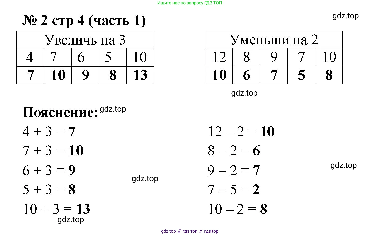 Математика, 2 класс Учебник, авторы: Моро Мария Игнатьевна, Бантова Мария Александровна, Бельтюкова Галина Васильевна, Волкова Светлана Ивановна, Степанова Светлана Вячеславовна, издательство Просвещение, Москва, 2023, белого цвета, Часть 1, страница 4, номер 2, Решение