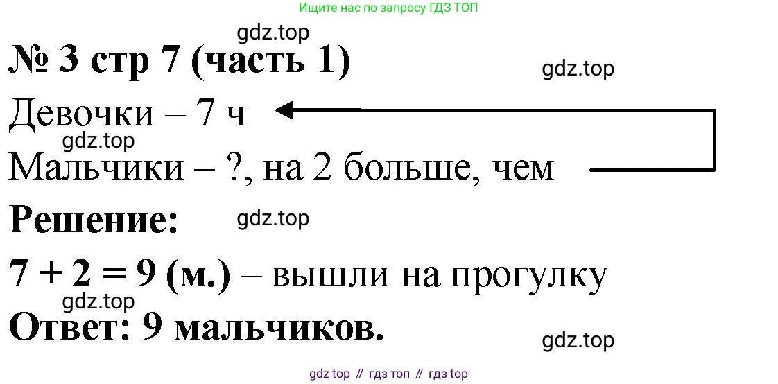 Математика, 2 класс Учебник, авторы: Моро Мария Игнатьевна, Бантова Мария Александровна, Бельтюкова Галина Васильевна, Волкова Светлана Ивановна, Степанова Светлана Вячеславовна, издательство Просвещение, Москва, 2023, белого цвета, Часть 1, страница 7, номер 3, Решение