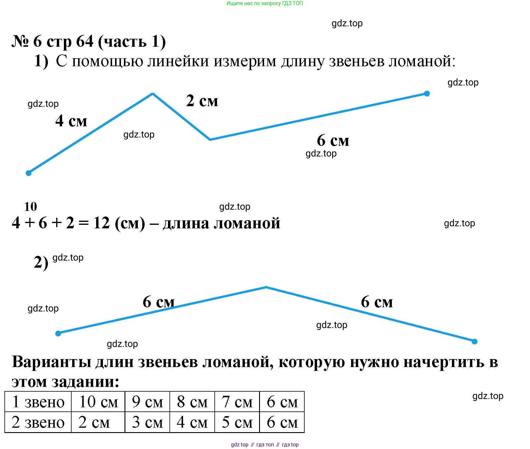 Математика, 2 класс Учебник, авторы: Моро Мария Игнатьевна, Бантова Мария Александровна, Бельтюкова Галина Васильевна, Волкова Светлана Ивановна, Степанова Светлана Вячеславовна, издательство Просвещение, Москва, 2023, белого цвета, Часть 1, страница 64, номер 6, Решение