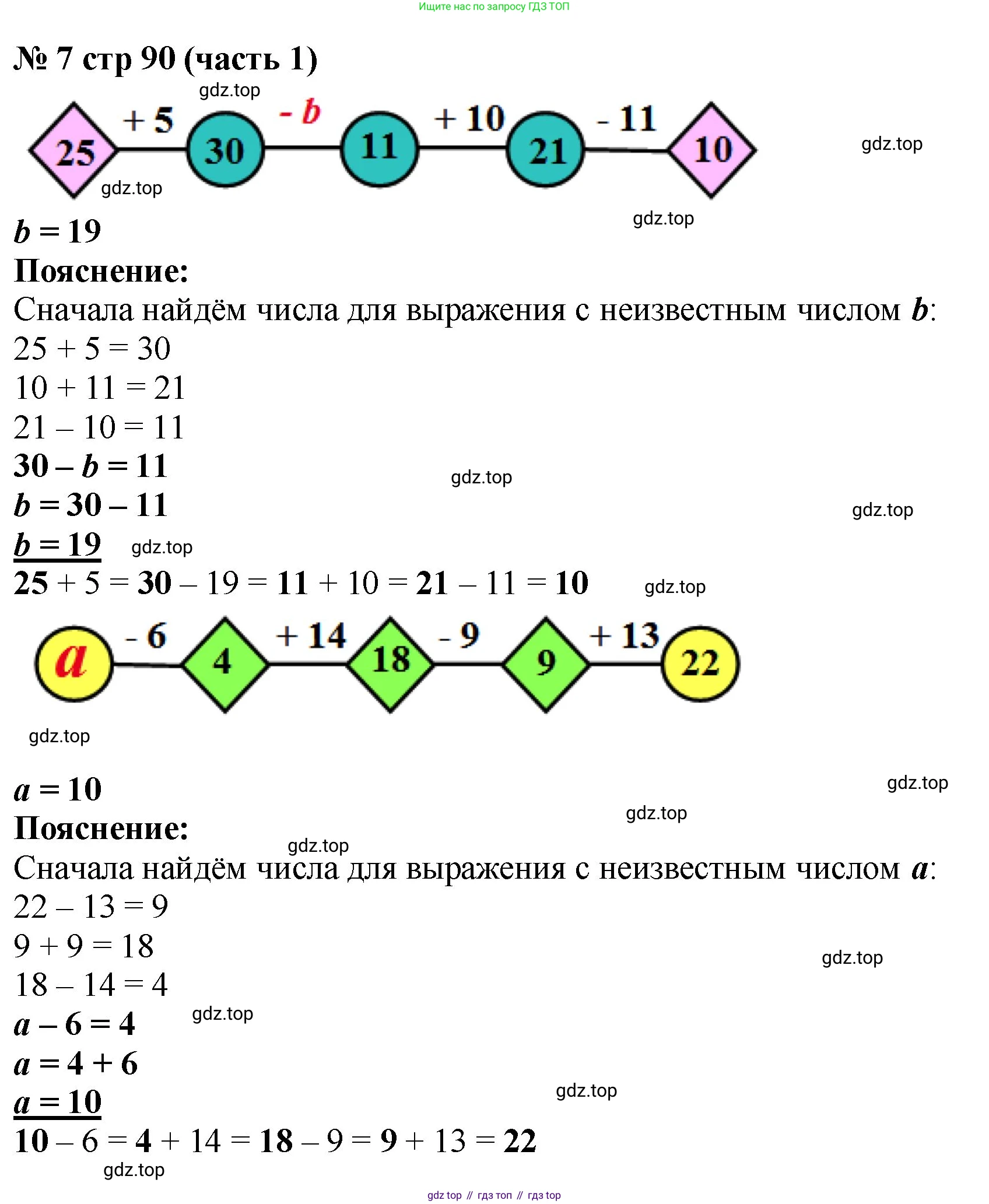 Математика, 2 класс Учебник, авторы: Моро Мария Игнатьевна, Бантова Мария Александровна, Бельтюкова Галина Васильевна, Волкова Светлана Ивановна, Степанова Светлана Вячеславовна, издательство Просвещение, Москва, 2023, белого цвета, Часть 1, страница 90, номер 7, Решение