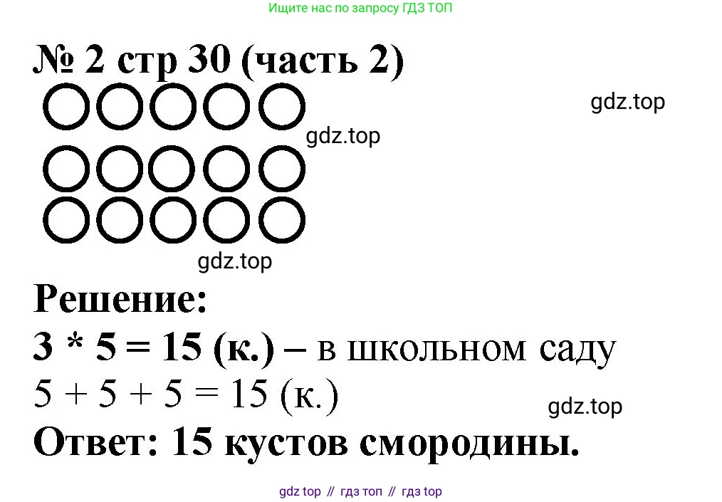 Математика, 2 класс Учебник, авторы: Моро Мария Игнатьевна, Бантова Мария Александровна, Бельтюкова Галина Васильевна, Волкова Светлана Ивановна, Степанова Светлана Вячеславовна, издательство Просвещение, Москва, 2023, белого цвета, Часть 2, страница 30, номер 2, Решение