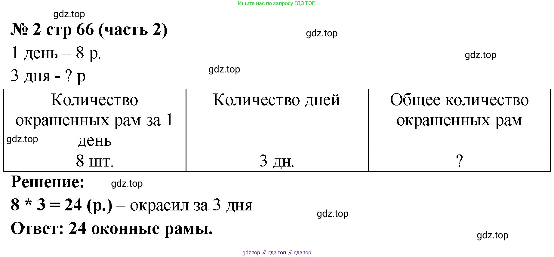 Математика, 2 класс Учебник, авторы: Моро Мария Игнатьевна, Бантова Мария Александровна, Бельтюкова Галина Васильевна, Волкова Светлана Ивановна, Степанова Светлана Вячеславовна, издательство Просвещение, Москва, 2023, белого цвета, Часть 2, страница 66, номер 2, Решение