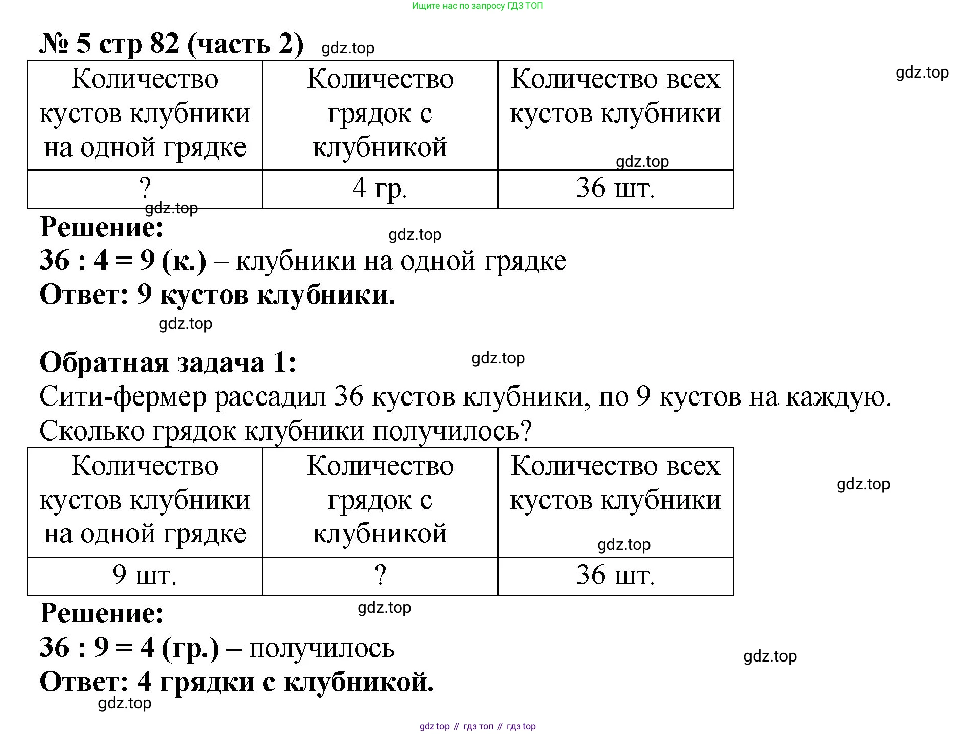Математика, 2 класс Учебник, авторы: Моро Мария Игнатьевна, Бантова Мария Александровна, Бельтюкова Галина Васильевна, Волкова Светлана Ивановна, Степанова Светлана Вячеславовна, издательство Просвещение, Москва, 2023, белого цвета, Часть 2, страница 82, номер 5, Решение
