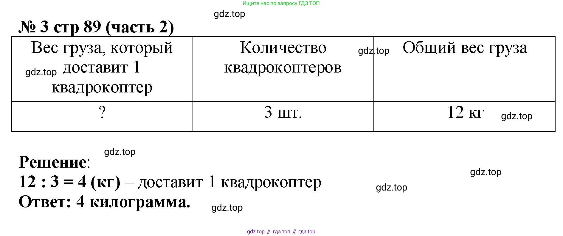 Математика, 2 класс Учебник, авторы: Моро Мария Игнатьевна, Бантова Мария Александровна, Бельтюкова Галина Васильевна, Волкова Светлана Ивановна, Степанова Светлана Вячеславовна, издательство Просвещение, Москва, 2023, белого цвета, Часть 2, страница 89, номер 3, Решение