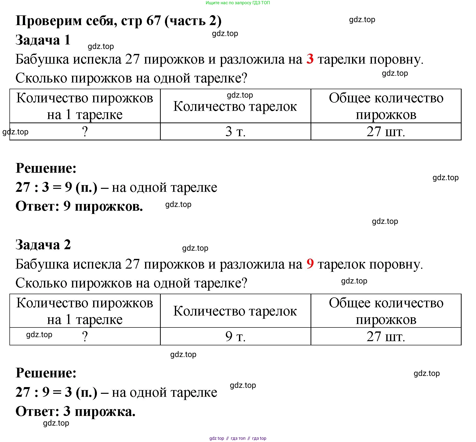 Математика, 2 класс Учебник, авторы: Моро Мария Игнатьевна, Бантова Мария Александровна, Бельтюкова Галина Васильевна, Волкова Светлана Ивановна, Степанова Светлана Вячеславовна, издательство Просвещение, Москва, 2023, белого цвета, Часть 2, страница 67, Решение