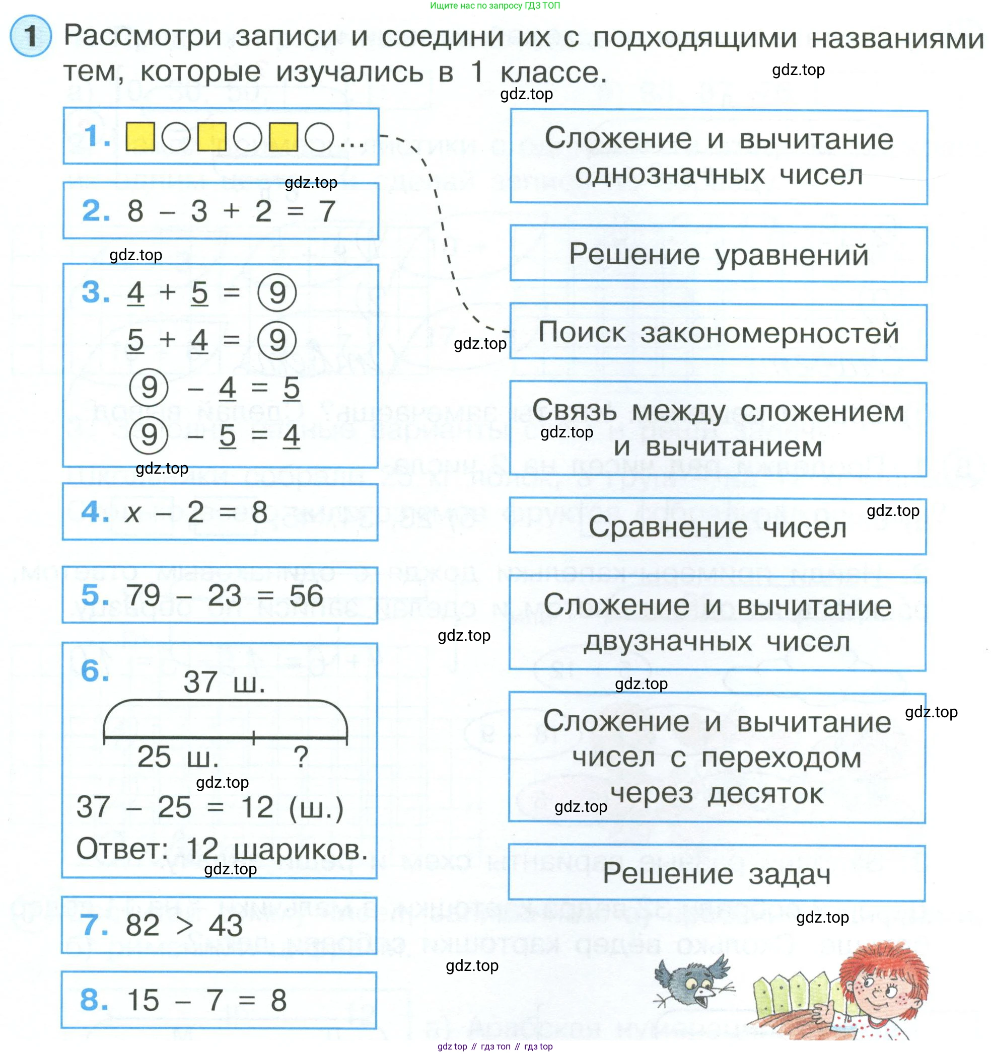 ГДЗ Математика, 2 класс рабочая тетрадь, автор: Петерсон Людмила Георгиевна, издательство Просвещение, Москва, 2023, голубого цвета, Часть 1, страница 3, номер 1, Условие