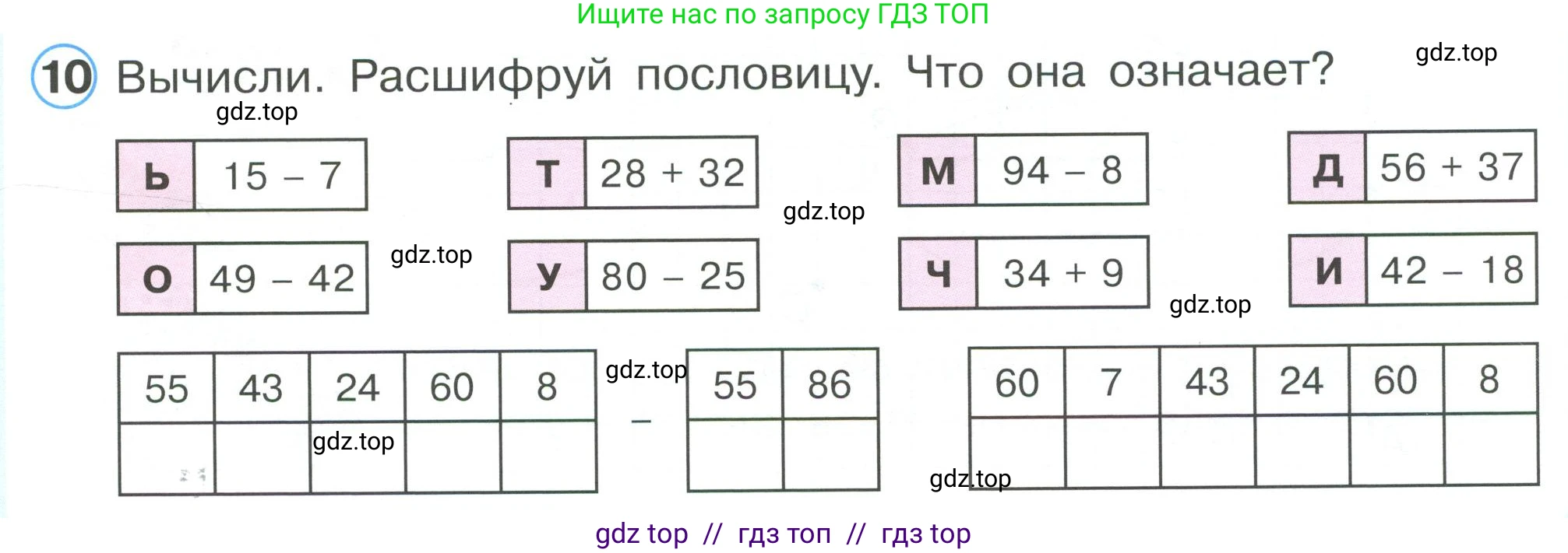 Математика, 2 класс Учебник, автор: Петерсон Людмила Георгиевна, издательство Просвещение, Москва, 2024, голубого цвета, Часть 1, страница 71, номер 10, Условие