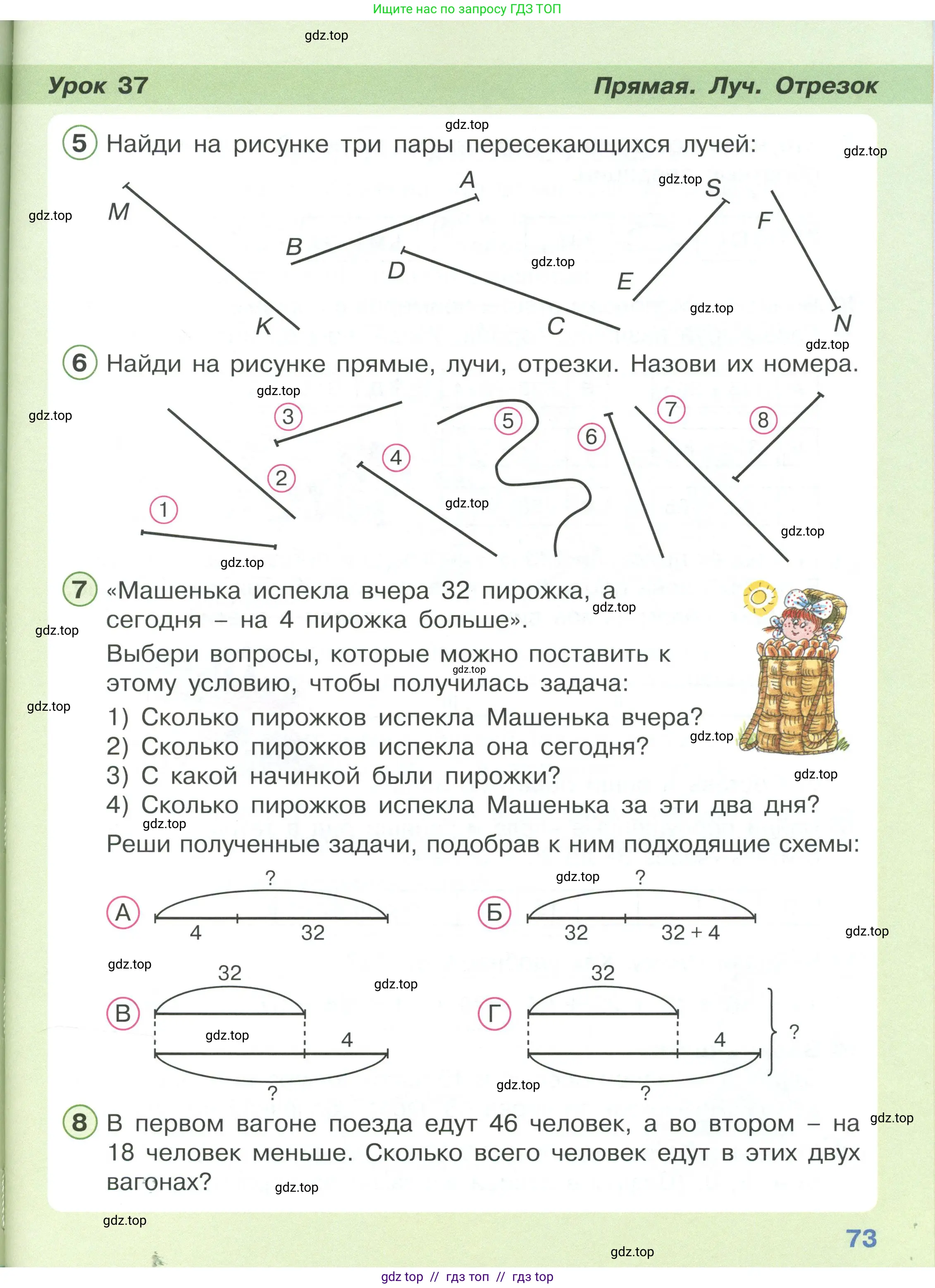 Математика, 2 класс Учебник, автор: Петерсон Людмила Георгиевна, издательство Просвещение, Москва, 2024, голубого цвета, Часть 1, страница 73