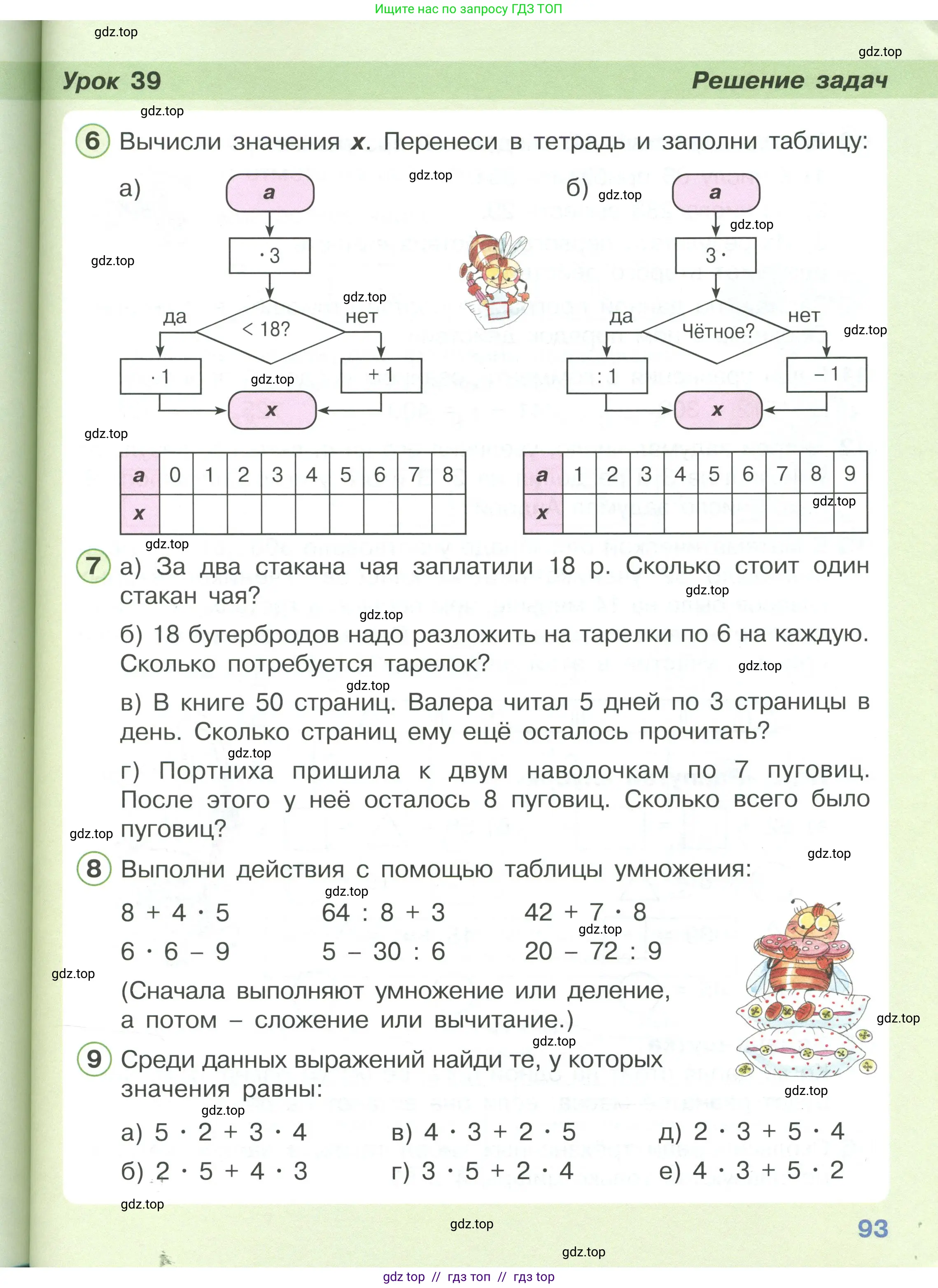 Математика, 2 класс Учебник, автор: Петерсон Людмила Георгиевна, издательство Просвещение, Москва, 2024, голубого цвета, Часть 2, страница 93