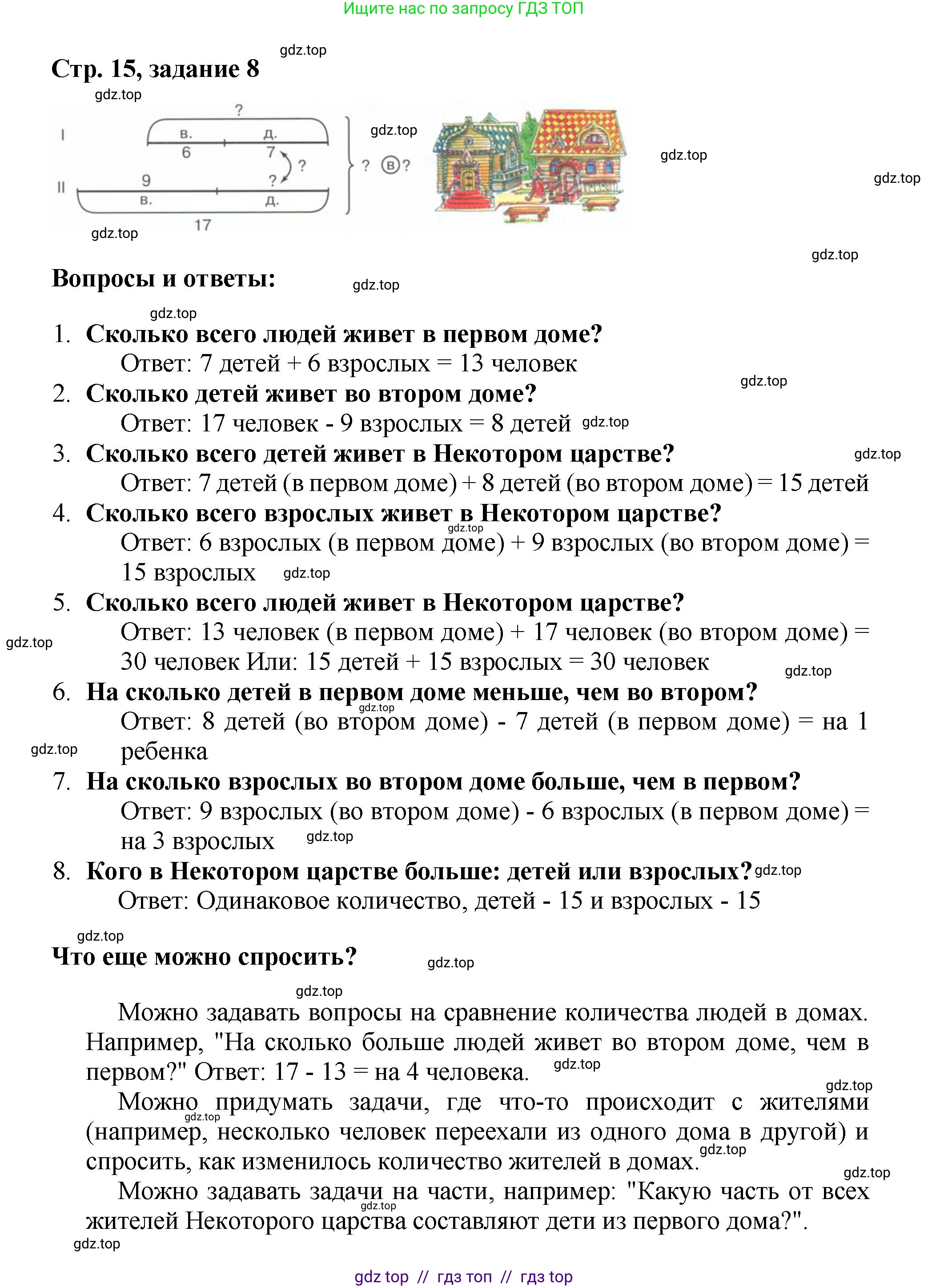 Математика, 2 класс Учебник, автор: Петерсон Людмила Георгиевна, издательство Просвещение, Москва, 2024, голубого цвета, Часть 1, страница 15, номер 8, Решение