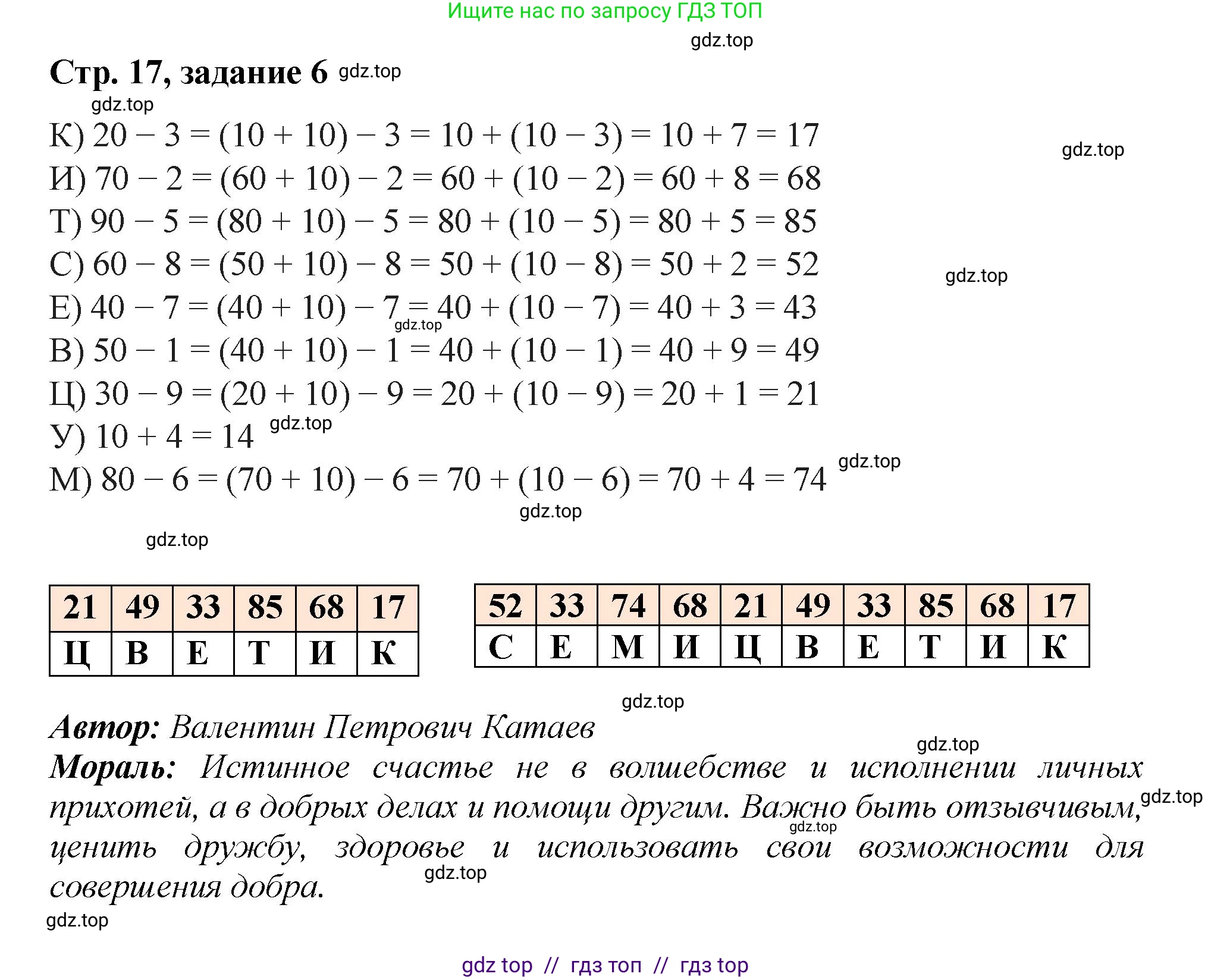 Математика, 2 класс Учебник, автор: Петерсон Людмила Георгиевна, издательство Просвещение, Москва, 2024, голубого цвета, Часть 1, страница 17, номер 6, Решение