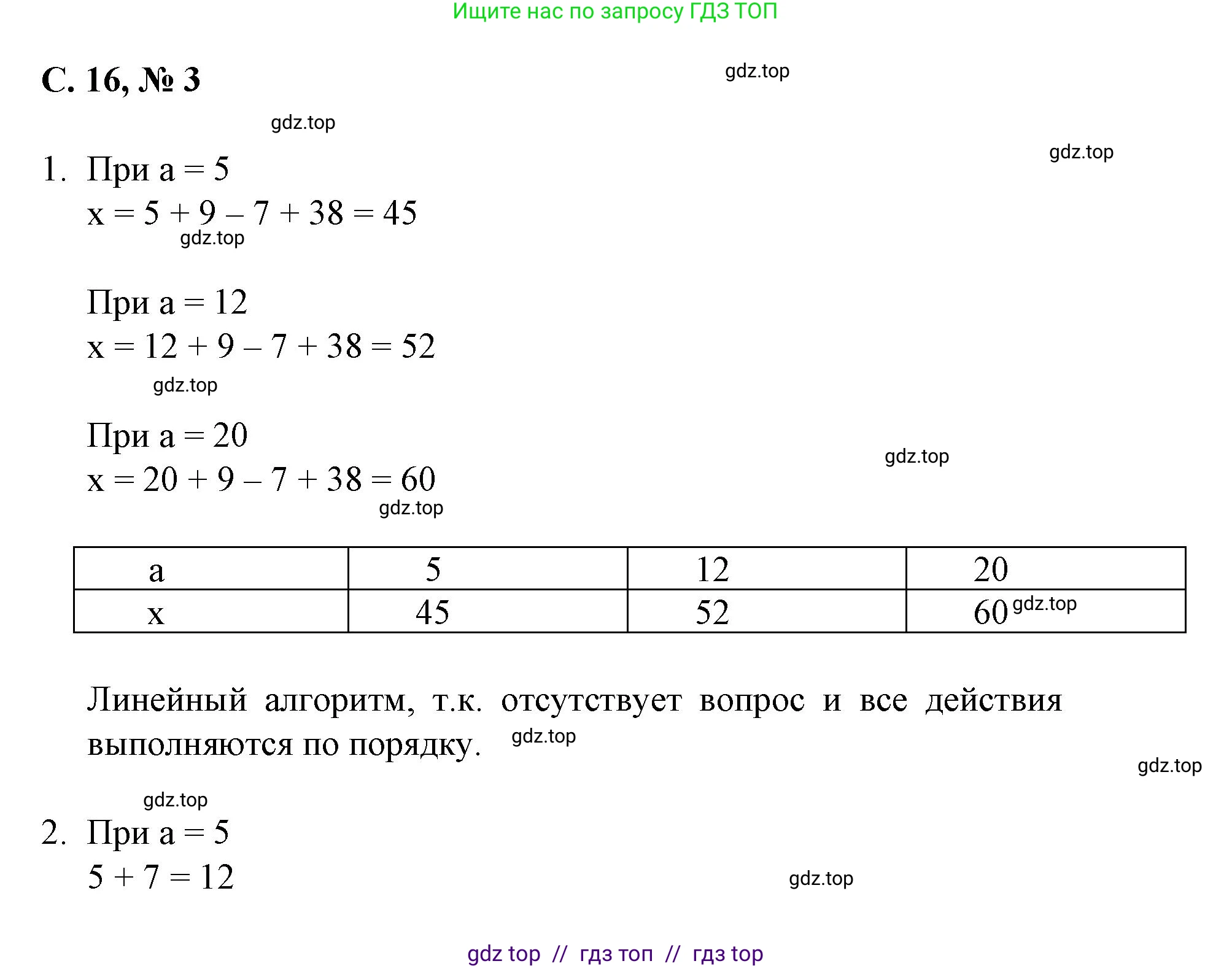 Математика, 2 класс Учебник, автор: Петерсон Людмила Георгиевна, издательство Просвещение, Москва, 2024, голубого цвета, Часть 2, страница 16, номер 3, Решение