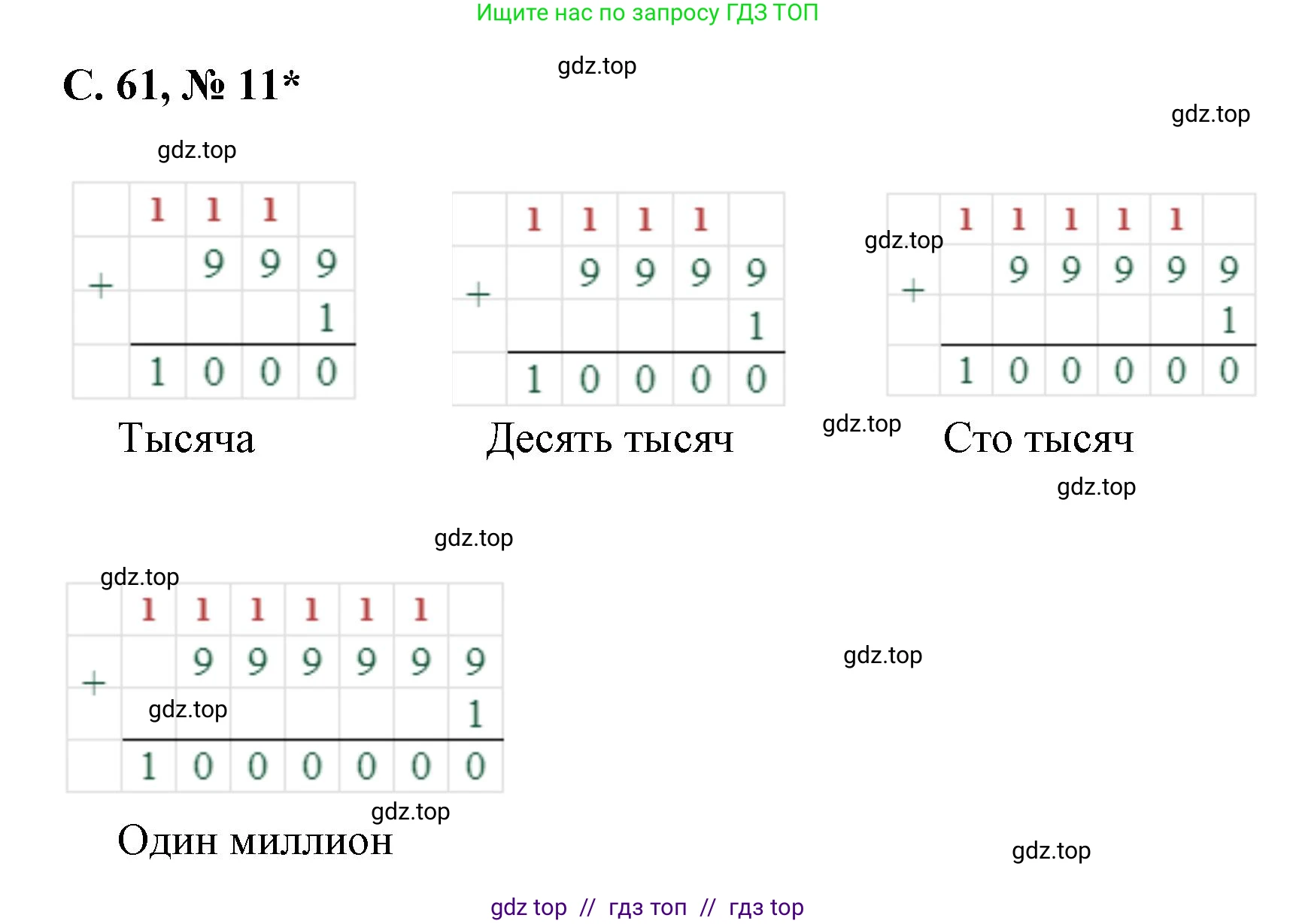 Математика, 2 класс Учебник, автор: Петерсон Людмила Георгиевна, издательство Просвещение, Москва, 2024, голубого цвета, Часть 2, страница 61, номер 11, Решение