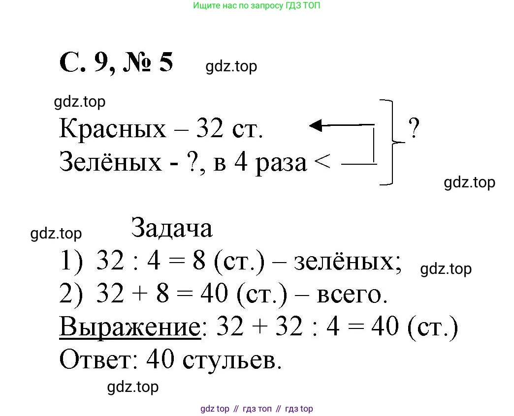 Математика, 2 класс Учебник, автор: Петерсон Людмила Георгиевна, издательство Просвещение, Москва, 2024, голубого цвета, Часть 3, страница 9, номер 5, Решение