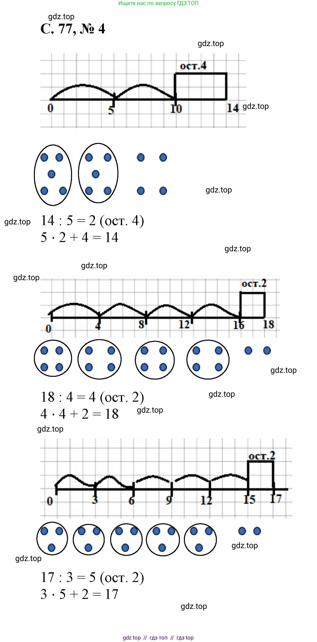 Математика, 2 класс Учебник, автор: Петерсон Людмила Георгиевна, издательство Просвещение, Москва, 2024, голубого цвета, Часть 3, страница 77, номер 4, Решение