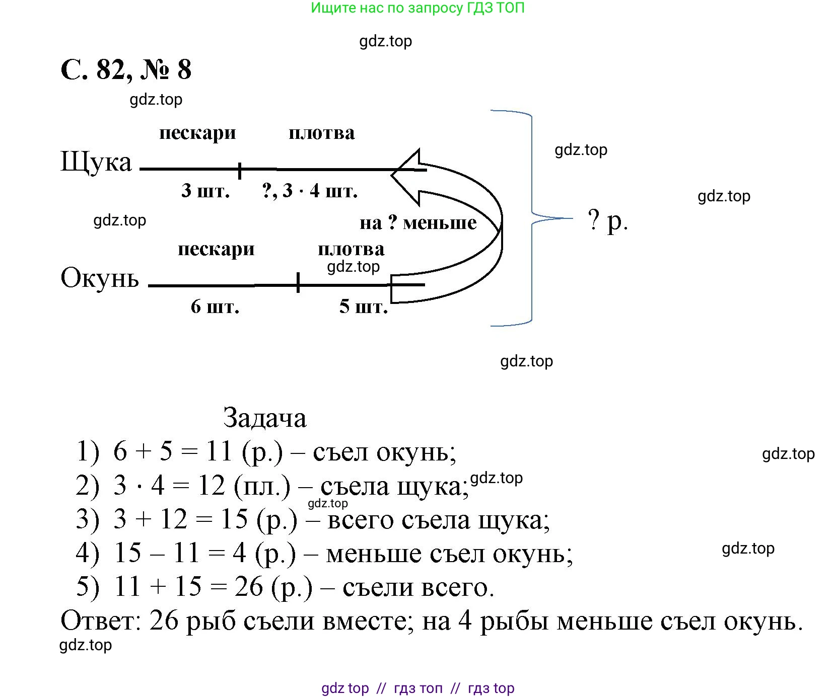 Математика, 2 класс Учебник, автор: Петерсон Людмила Георгиевна, издательство Просвещение, Москва, 2024, голубого цвета, Часть 3, страница 82, номер 8, Решение