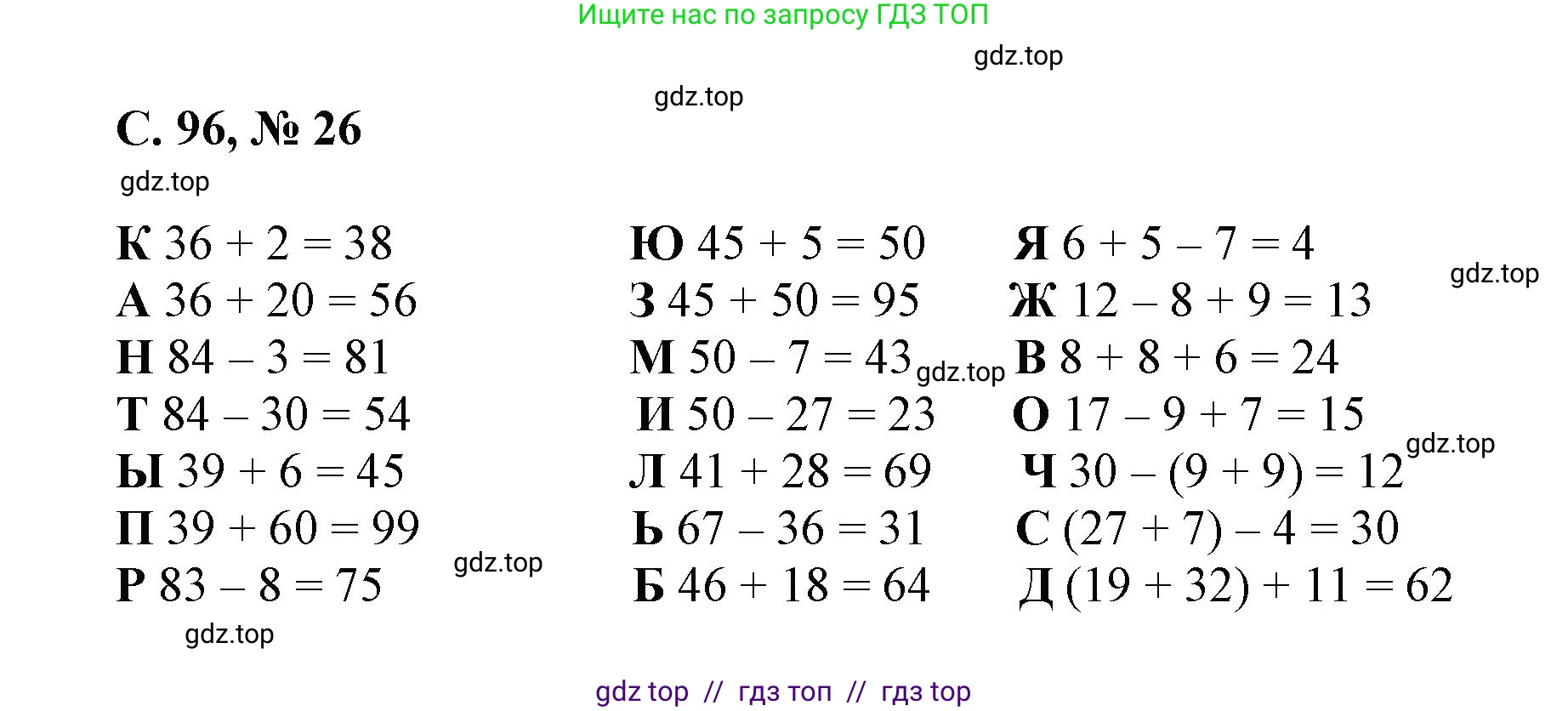 Математика, 2 класс Учебник, автор: Петерсон Людмила Георгиевна, издательство Просвещение, Москва, 2024, голубого цвета, Часть 3, страница 96, номер 26, Решение