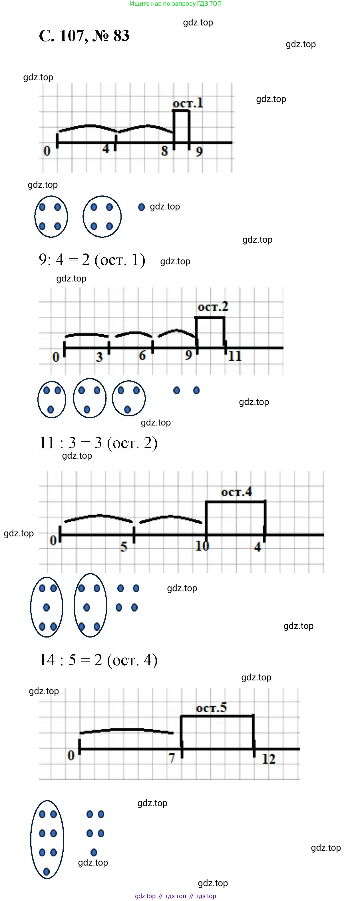 Математика, 2 класс Учебник, автор: Петерсон Людмила Георгиевна, издательство Просвещение, Москва, 2024, голубого цвета, Часть 3, страница 107, номер 83, Решение