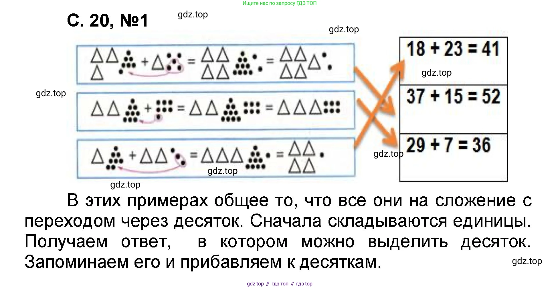 Математика, 2 класс учебное пособие - тетрадь, автор: Петерсон Людмила Георгиевна, издательство Просвещение, Москва, 2023, голубого цвета, Часть 1, страница 20, номер 1, Решение 2020-2022