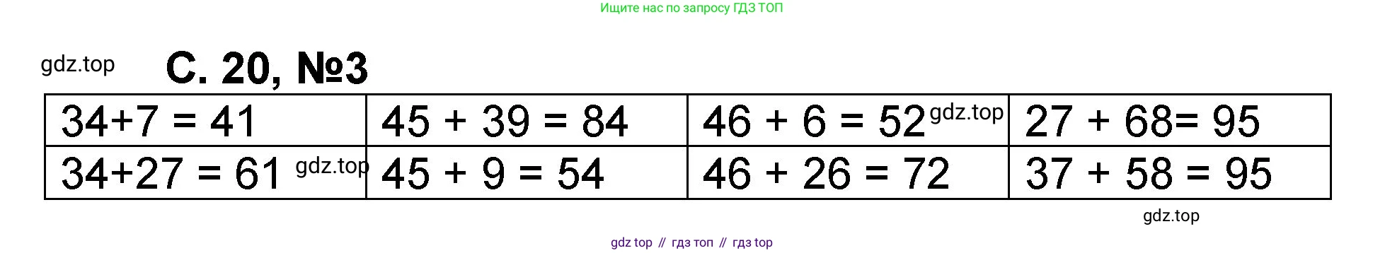 Математика, 2 класс учебное пособие - тетрадь, автор: Петерсон Людмила Георгиевна, издательство Просвещение, Москва, 2023, голубого цвета, Часть 1, страница 20, номер 3, Решение 2020-2022