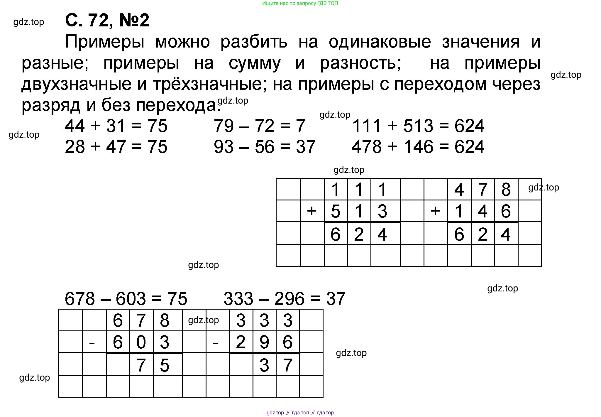 Математика, 2 класс учебное пособие - тетрадь, автор: Петерсон Людмила Георгиевна, издательство Просвещение, Москва, 2023, голубого цвета, Часть 1, страница 72, номер 2, Решение 2020-2022