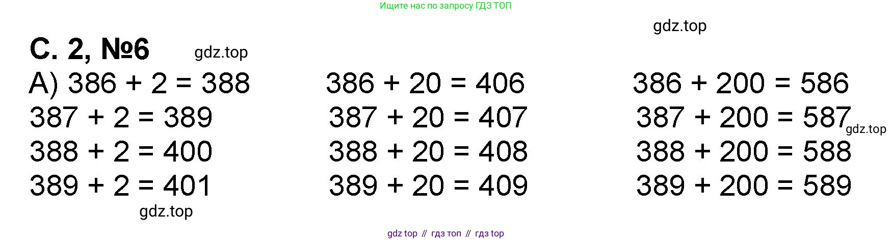 Математика, 2 класс учебное пособие - тетрадь, автор: Петерсон Людмила Георгиевна, издательство Просвещение, Москва, 2023, голубого цвета, Часть 2, страница 2, номер 6, Решение 2020-2022