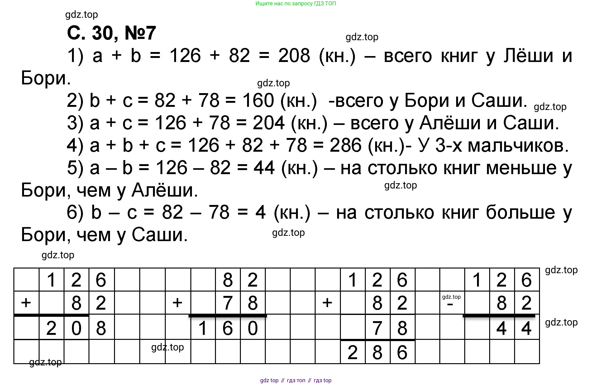 Математика, 2 класс учебное пособие - тетрадь, автор: Петерсон Людмила Георгиевна, издательство Просвещение, Москва, 2023, голубого цвета, Часть 2, страница 30, номер 7, Решение 2020-2022