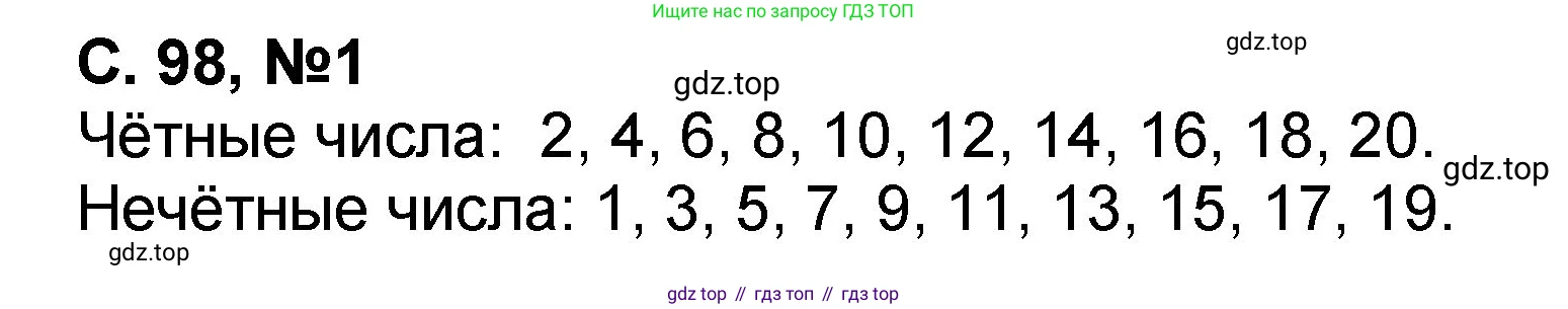 Математика, 2 класс учебное пособие - тетрадь, автор: Петерсон Людмила Георгиевна, издательство Просвещение, Москва, 2023, голубого цвета, Часть 2, страница 98, номер 1, Решение 2020-2022