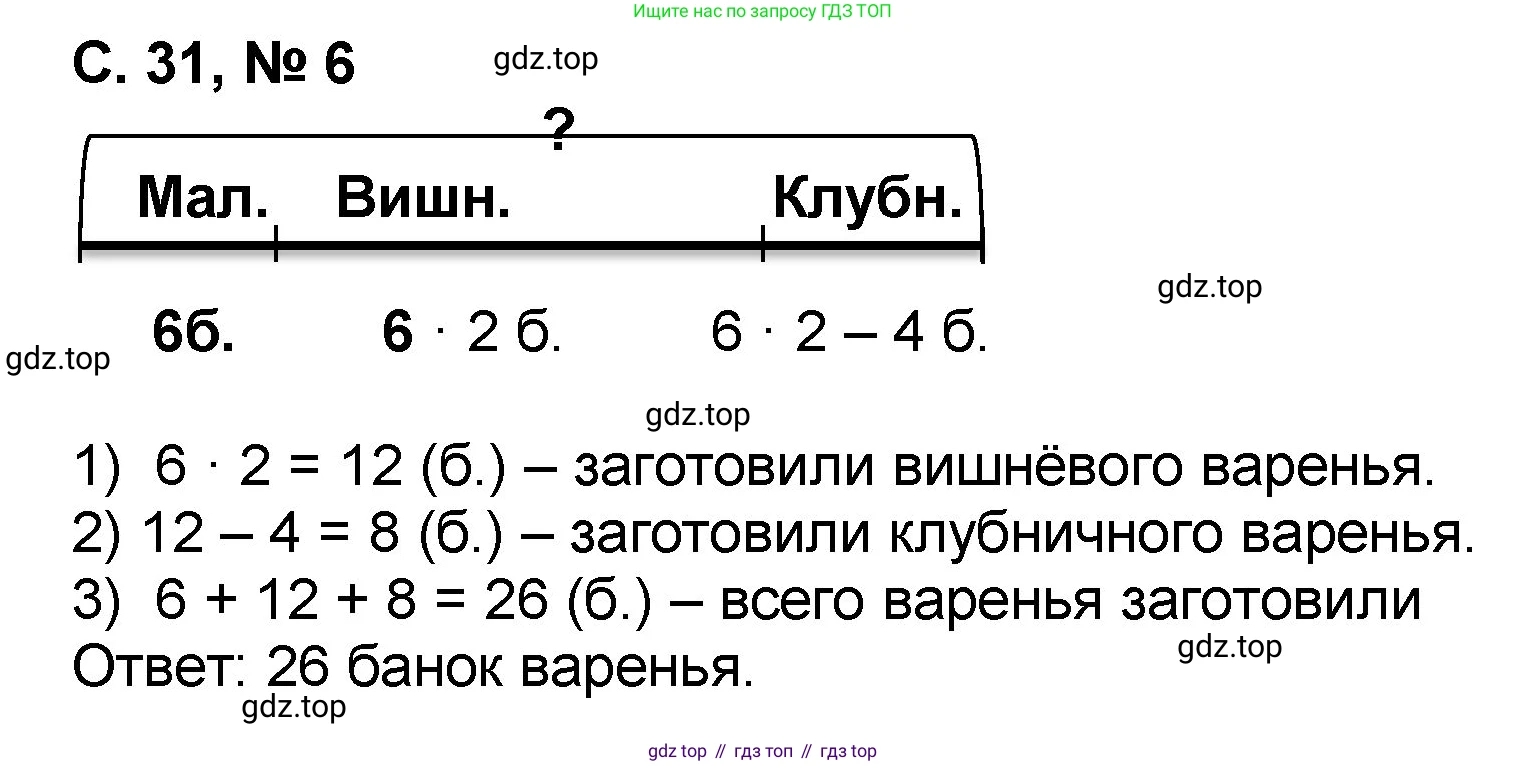 Математика, 2 класс учебное пособие - тетрадь, автор: Петерсон Людмила Георгиевна, издательство Просвещение, Москва, 2023, голубого цвета, Часть 3, страница 31, номер 6, Решение 2020-2022