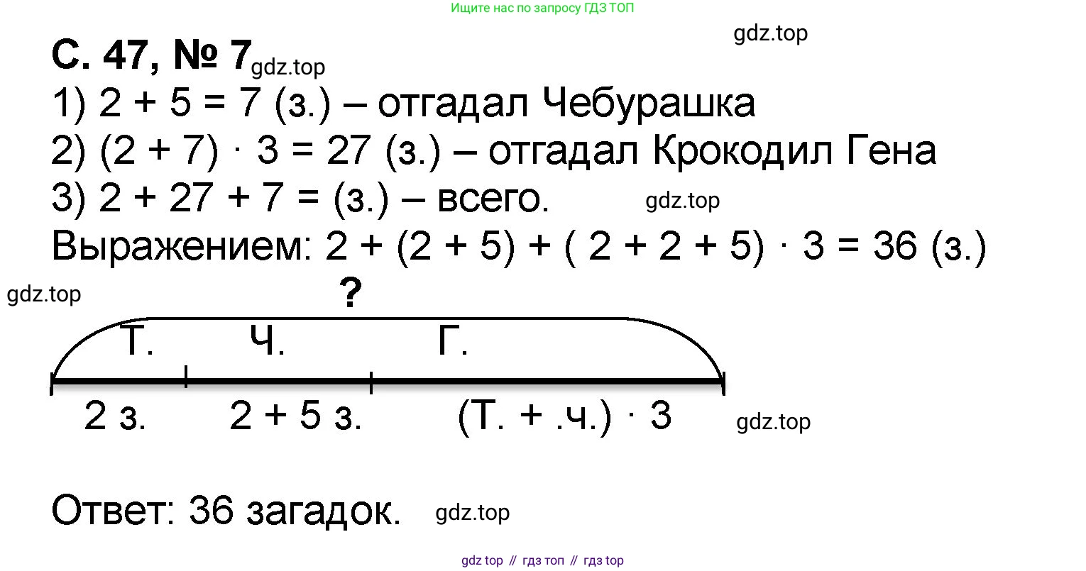 Математика, 2 класс учебное пособие - тетрадь, автор: Петерсон Людмила Георгиевна, издательство Просвещение, Москва, 2023, голубого цвета, Часть 3, страница 47, номер 7, Решение 2020-2022