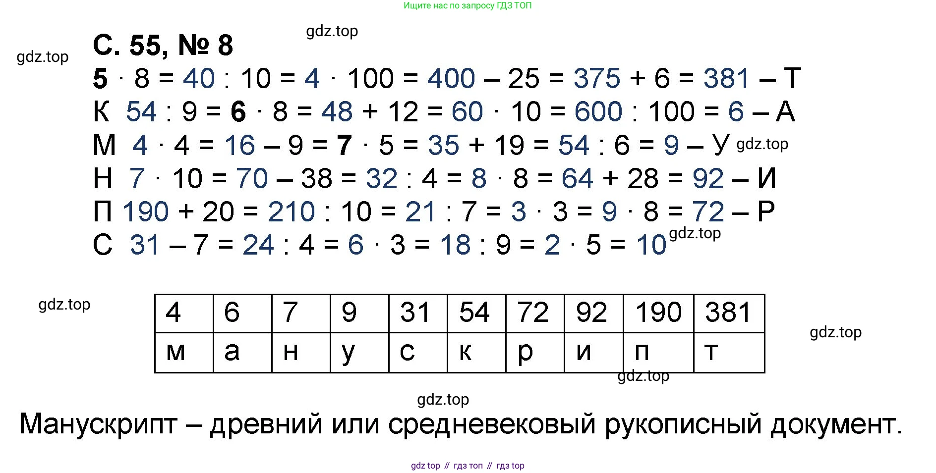 Математика, 2 класс учебное пособие - тетрадь, автор: Петерсон Людмила Георгиевна, издательство Просвещение, Москва, 2023, голубого цвета, Часть 3, страница 55, номер 8, Решение 2020-2022