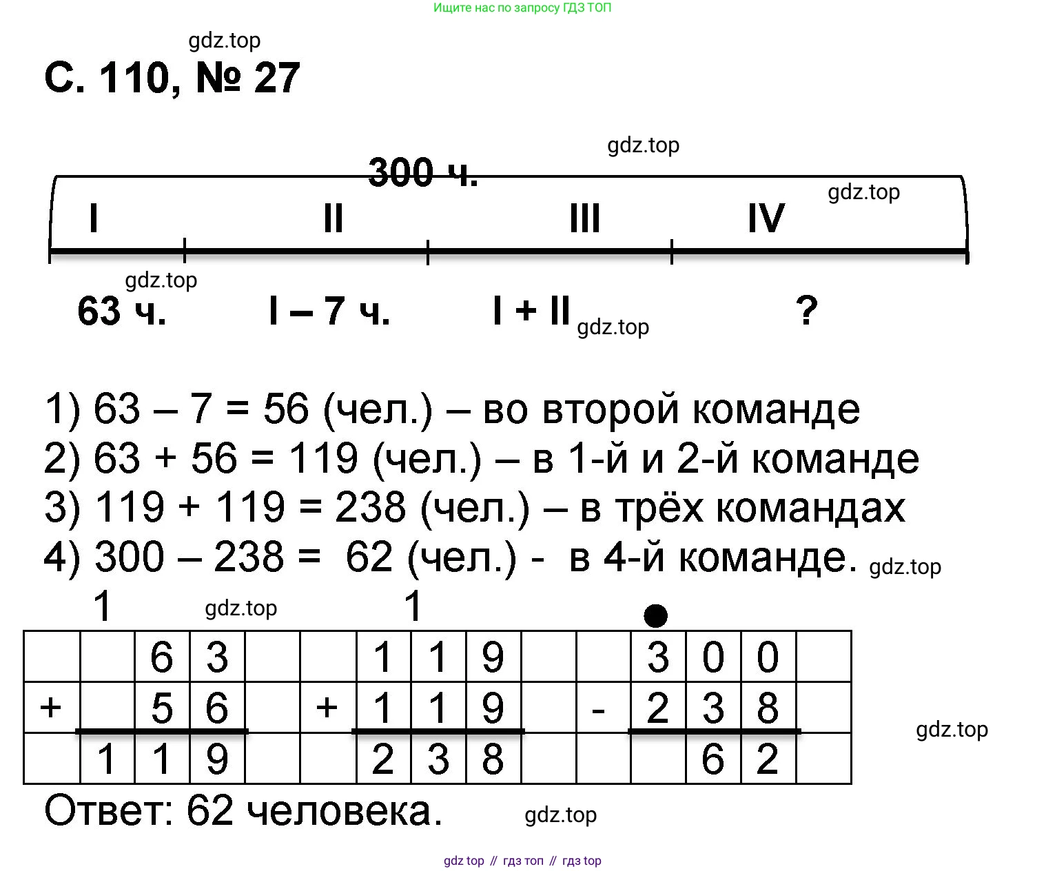 Математика, 2 класс учебное пособие - тетрадь, автор: Петерсон Людмила Георгиевна, издательство Просвещение, Москва, 2023, голубого цвета, Часть 3, страница 110, номер 27, Решение 2020-2022