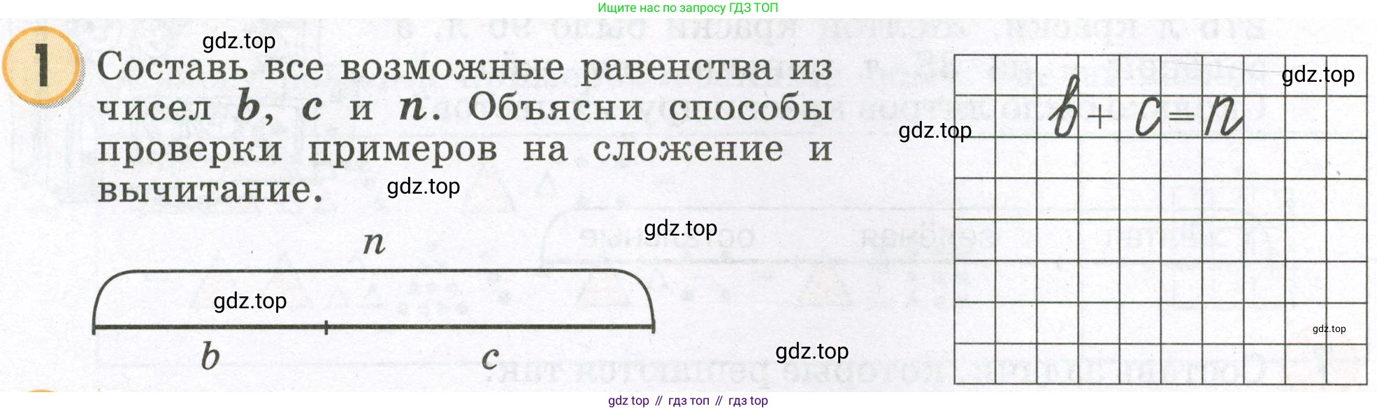 Математика, 2 класс учебное пособие - тетрадь, автор: Петерсон Людмила Георгиевна, издательство Просвещение, Москва, 2023, голубого цвета, Часть 1, страница 62, номер 1, Условие 2023