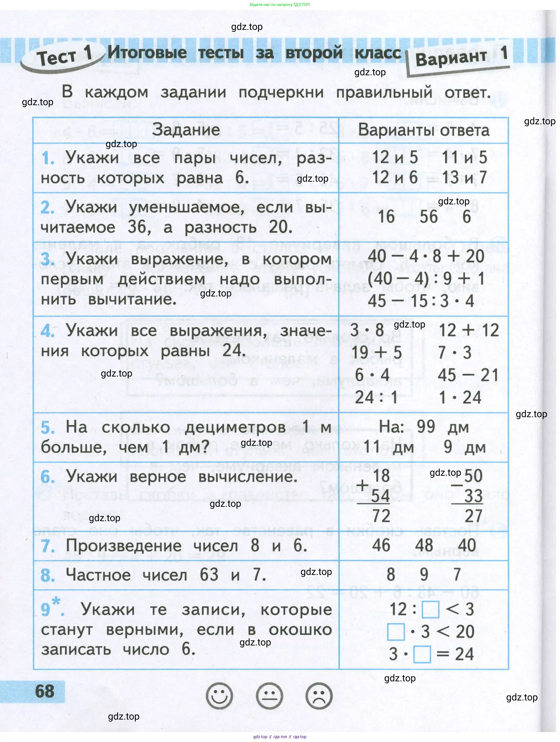 Математика, 2 класс Проверочные работы, автор: Волкова Светлана Ивановна, издательство Просвещение, Москва, 2023, белого цвета, страница 68