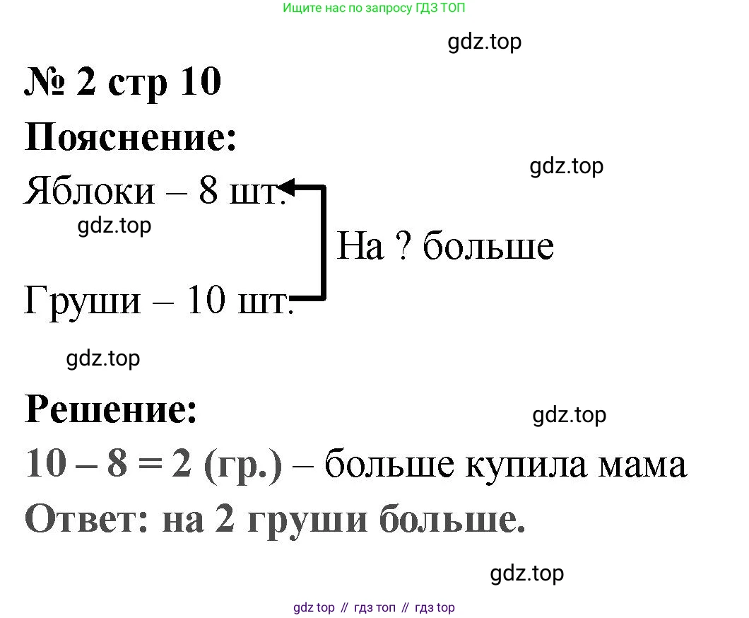 Математика, 2 класс Проверочные работы, автор: Волкова Светлана Ивановна, издательство Просвещение, Москва, 2023, белого цвета, страница 10, номер 2, Решение