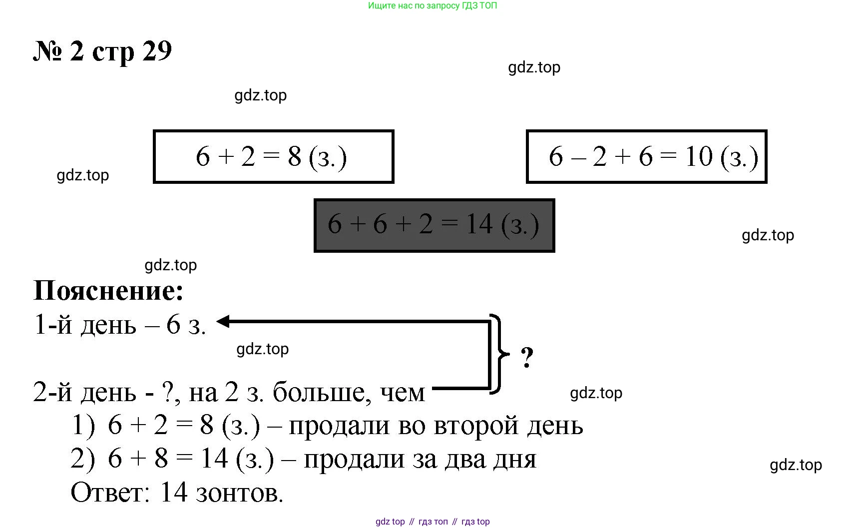 Математика, 2 класс Проверочные работы, автор: Волкова Светлана Ивановна, издательство Просвещение, Москва, 2023, белого цвета, страница 29, номер 2, Решение