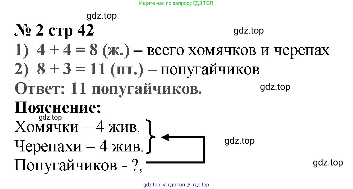 Математика, 2 класс Проверочные работы, автор: Волкова Светлана Ивановна, издательство Просвещение, Москва, 2023, белого цвета, страница 42, номер 2, Решение