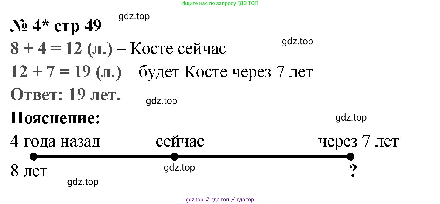 Математика, 2 класс Проверочные работы, автор: Волкова Светлана Ивановна, издательство Просвещение, Москва, 2023, белого цвета, страница 49, номер 4, Решение