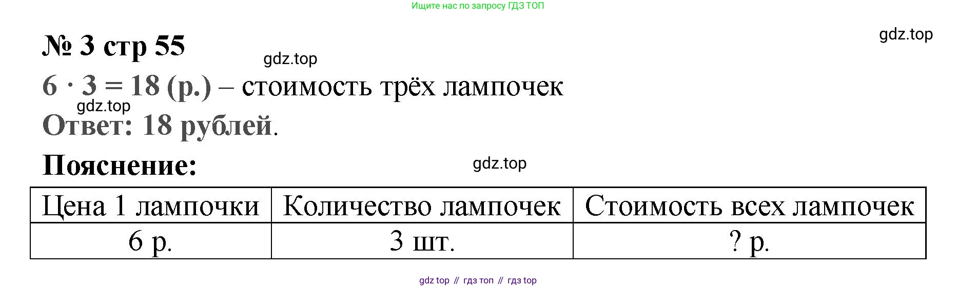 Математика, 2 класс Проверочные работы, автор: Волкова Светлана Ивановна, издательство Просвещение, Москва, 2023, белого цвета, страница 55, номер 3, Решение