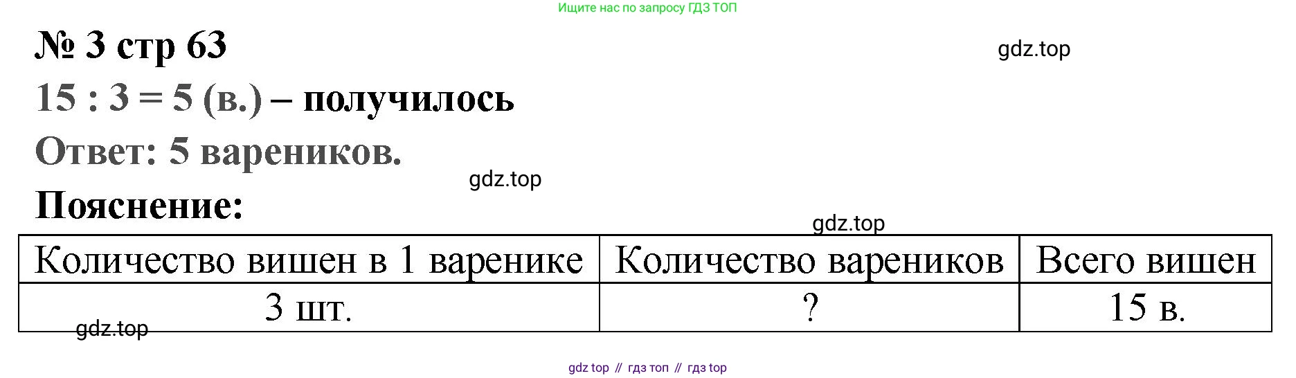 Математика, 2 класс Проверочные работы, автор: Волкова Светлана Ивановна, издательство Просвещение, Москва, 2023, белого цвета, страница 63, номер 3, Решение